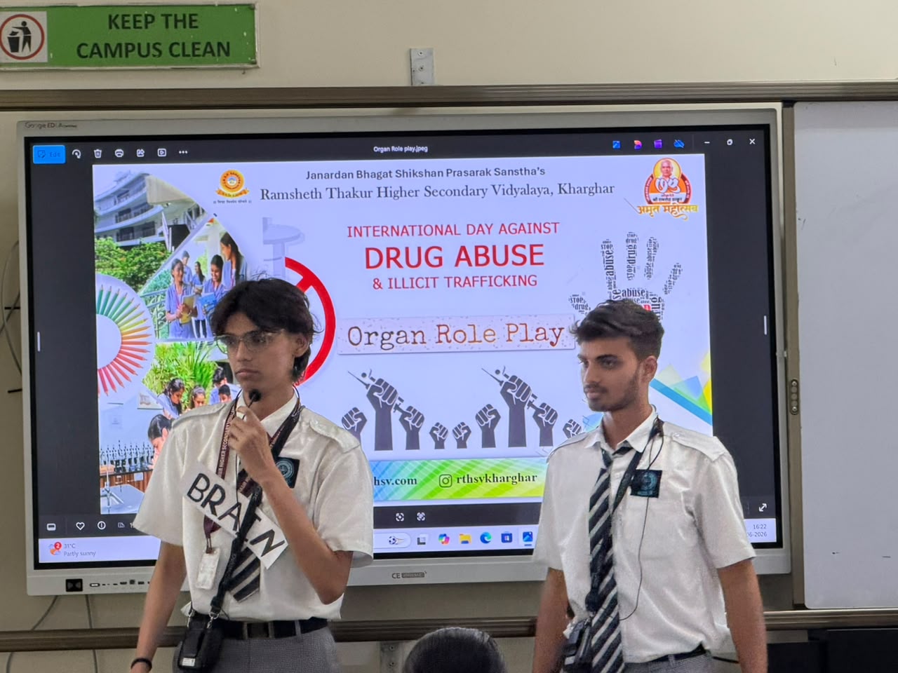 Role Play Promoting a Healthy, Drug-Free Life. 🌿