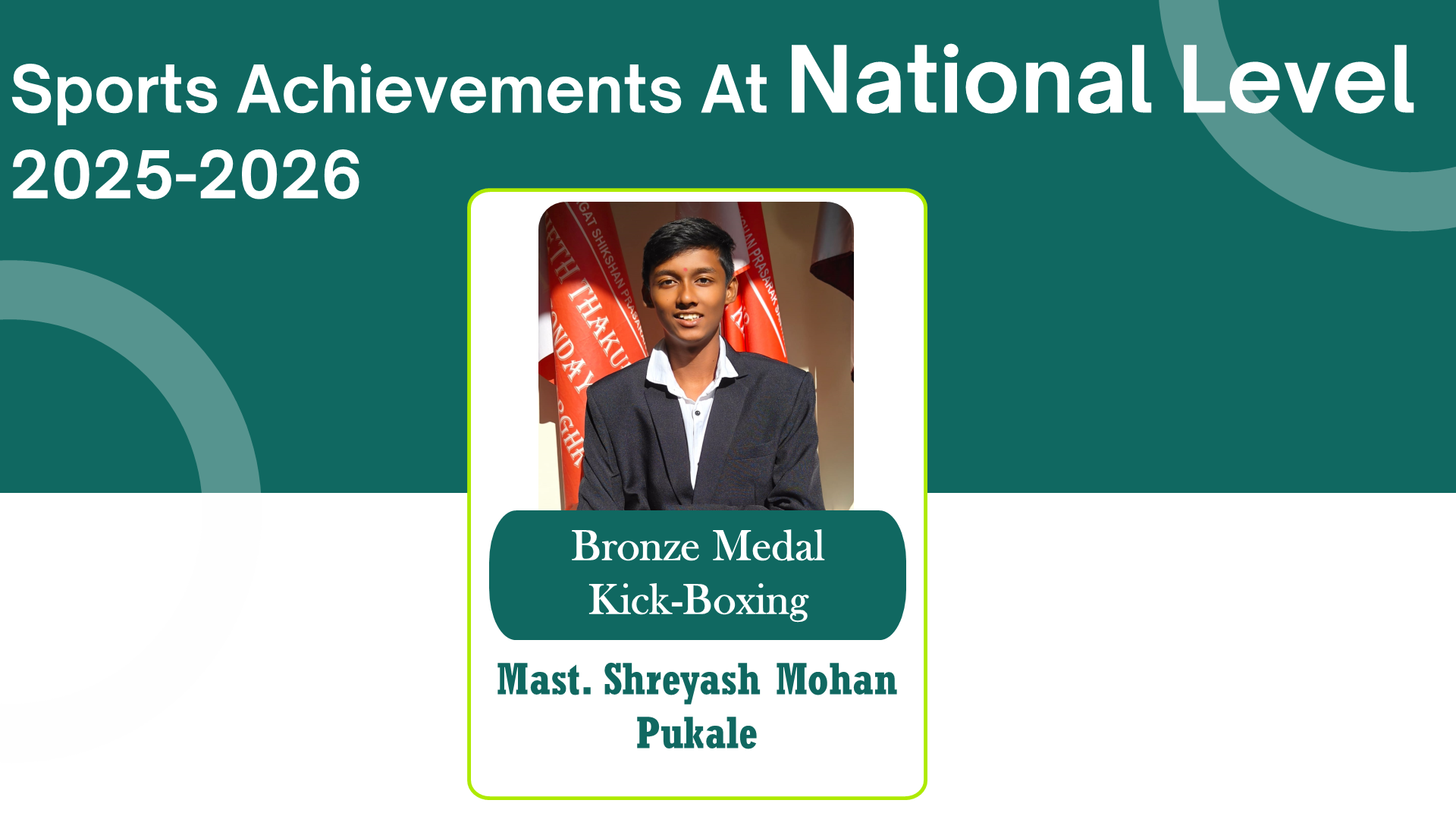National Level Sports Winner
